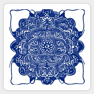 Paisley Print - Blue Aesthetic Sticker